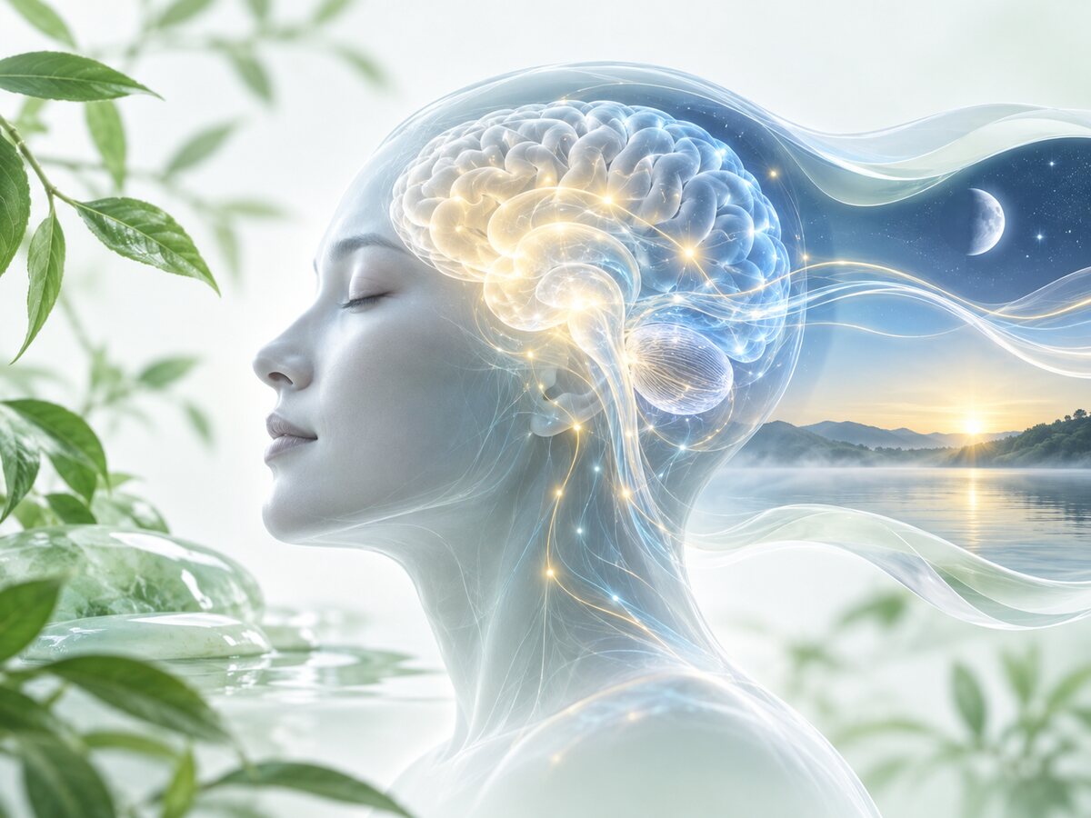 Professional medical visualization representing emotional and sleep health