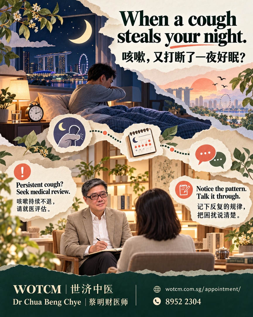 When a cough steals your night. / 咳嗽,又打断了一夜好眠?