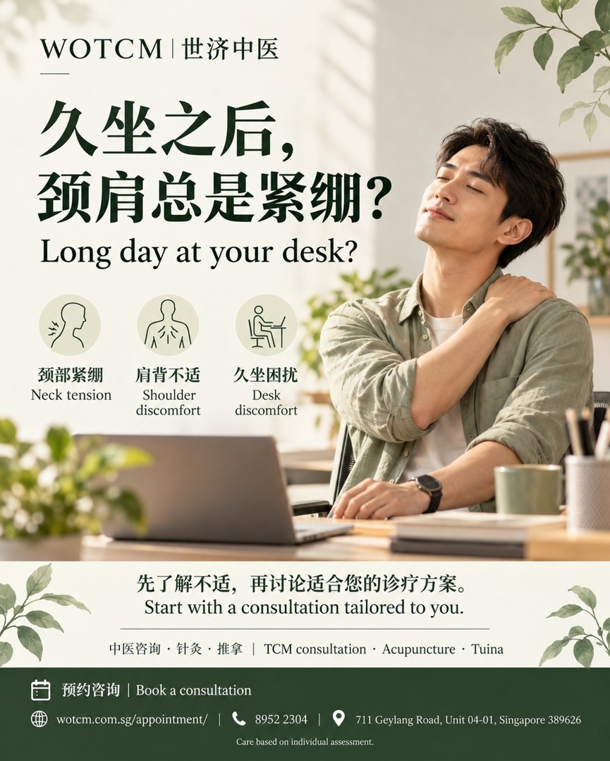 Neck and shoulder concerns / 久坐之后,颈肩总是紧绷?